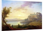 Italian Landscape, Setting Sun by Jean-Francois Hue