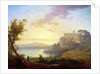 Italian Landscape, Setting Sun by Jean-Francois Hue