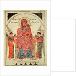 Ms 481 fol.8v Virgin and Child with Angels, from a Gospel by Guirages