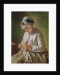 The Seamstress or, Young Woman Working by Francoise Duparc