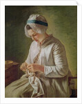 The Seamstress or, Young Woman Working by Francoise Duparc
