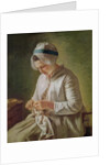 The Seamstress or, Young Woman Working by Francoise Duparc