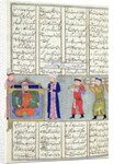 Ms C-822 Preparation of the feast ordered by Feridun before his departure for war by Persian School