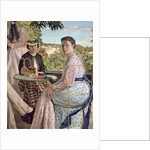 Family Reunion, detail of two women, 1867 by Jean Frederic Bazille