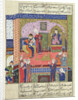 Ms D-184 fol.381a Interior of the King of Persia's Palace by Persian School