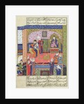 Ms D-184 fol.381a Interior of the King of Persia's Palace by Persian School