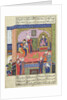 Ms D-184 fol.381a Interior of the King of Persia's Palace by Persian School