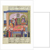 Ms D-184 fol.381a Interior of the King of Persia's Palace by Persian School