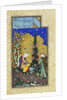 Ms C-860 fol.41b Two Lovers in a Flowering Orchard, c.1540-50 by Persian School