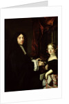 Portrait of Charles Couperin and the Daughter of the Artist, 1665-79 by Claude Lefebvre