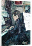 Mademoiselle Dihau at the Piano, 1890 by Henri de Toulouse-Lautrec
