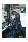 Mademoiselle Dihau at the Piano, 1890 by Henri de Toulouse-Lautrec