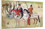 Two Horsemen in a Landscape or, The Boddhisatva and his Equerry, Tang Period by School Chinese