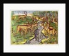 Stag Hunt by Jacques Le Moyne