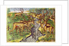 Stag Hunt by Jacques Le Moyne