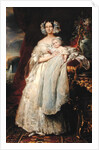 Helene-Louise de Mecklembourg-Schwerin, Duchess of Orleans with his son Count of Paris 1839 by Franz Xaver Winterhalter