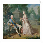 Louis Jean Marie de Bourbon, Duc de Penthievre with his daughter, Louise-Marie Adelaide by Jean Baptiste (1728-1806) Charpentier