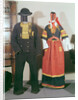 Two mannequins wearing traditional costumes for the Feast of Pont-l'Abbe, 1880 by French School