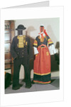 Two mannequins wearing traditional costumes for the Feast of Pont-l'Abbe, 1880 by French School