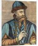 Portrait of Johannes Gutenberg, 1584 by Albrecht Mentz