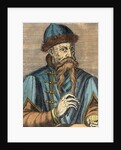 Portrait of Johannes Gutenberg, 1584 by Albrecht Mentz