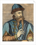 Portrait of Johannes Gutenberg, 1584 by Albrecht Mentz