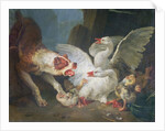 A Dog Attacking Geese, 1769 by Jean-Baptiste Huet