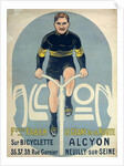 Poster depicting Francois Faber on his Alcyon bicycle by French School