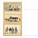 A Dame Blanche Carriage, an Omnibus and Drivers, 1815-30 by Pierre Antoine Lesueur