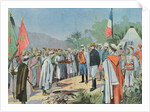 General Lyautey receiving the surrender of a rebel tribe in Morocco by French School