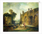 The Watering Place by Hubert Robert