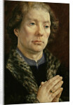 The Carondelet Diptych: left hand panel depicting Jean Carondelet Dean of Besancon church, 1517 by Jan Gossaert