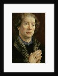 The Carondelet Diptych: left hand panel depicting Jean Carondelet Dean of Besancon church, 1517 by Jan Gossaert