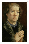 The Carondelet Diptych: left hand panel depicting Jean Carondelet Dean of Besancon church, 1517 by Jan Gossaert