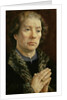 The Carondelet Diptych: left hand panel depicting Jean Carondelet Dean of Besancon church, 1517 by Jan Gossaert