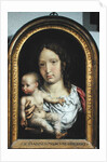 The Carondelet Diptych: right hand panel depicting the Virgin and Child, 1517 by Jan Gossaert