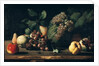 Still Life with Grapes and Pomegranate by Italian School