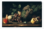 Still Life with Grapes and Pomegranate by Italian School