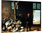 Peasant in an Interior or, Kitchen with a Still Life by Harmen van Steenwyck