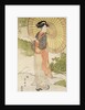 Standing woman with a parasol by Toyokuni II