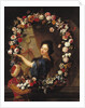 Portrait of a Woman Surrounded by Flowers, presumed to be Julie d'Angennes by J-B. & Coypel A. (1661-1722) Belin de Fontenay
