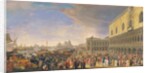 Arrival of the Comte Languet de Gergy at the Palazzo Ducale, Venice, November 1726 by Luca Carlevaris