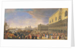 Arrival of the Comte Languet de Gergy at the Palazzo Ducale, Venice, November 1726 by Luca Carlevaris