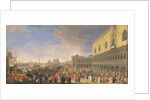 Arrival of the Comte Languet de Gergy at the Palazzo Ducale, Venice, November 1726 by Luca Carlevaris