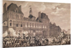Robespierre, Saint-Just, Couthon and Hanriot Taking Refuge in the Hotel-de-Ville in Paris, 9 Thermidor Year II 1800 by Charles (after) Monnet