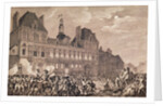 Robespierre, Saint-Just, Couthon and Hanriot Taking Refuge in the Hotel-de-Ville in Paris, 9 Thermidor Year II 1800 by Charles (after) Monnet