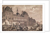 Robespierre, Saint-Just, Couthon and Hanriot Taking Refuge in the Hotel-de-Ville in Paris, 9 Thermidor Year II 1800 by Charles (after) Monnet