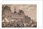 Robespierre, Saint-Just, Couthon and Hanriot Taking Refuge in the Hotel-de-Ville in Paris, 9 Thermidor Year II 1800 by Charles (after) Monnet