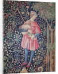 A Man Playing the Bagpipes by French School