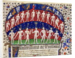 Fol.1 Signs of the zodiac and a group of men by Portuguese School